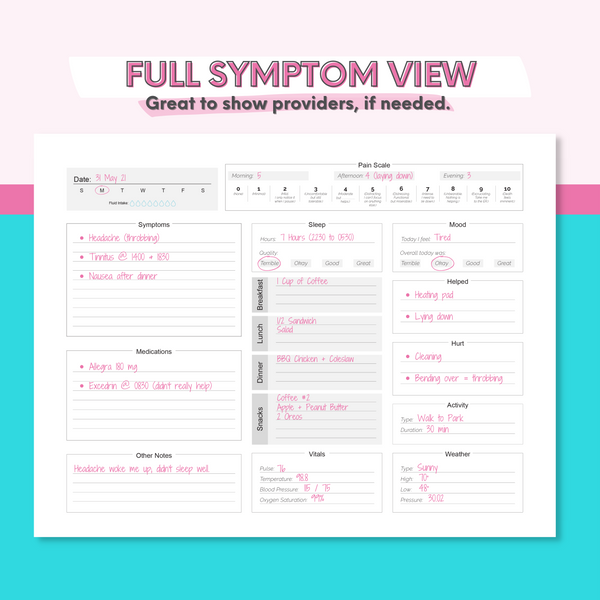 Symptom Tracker Planner