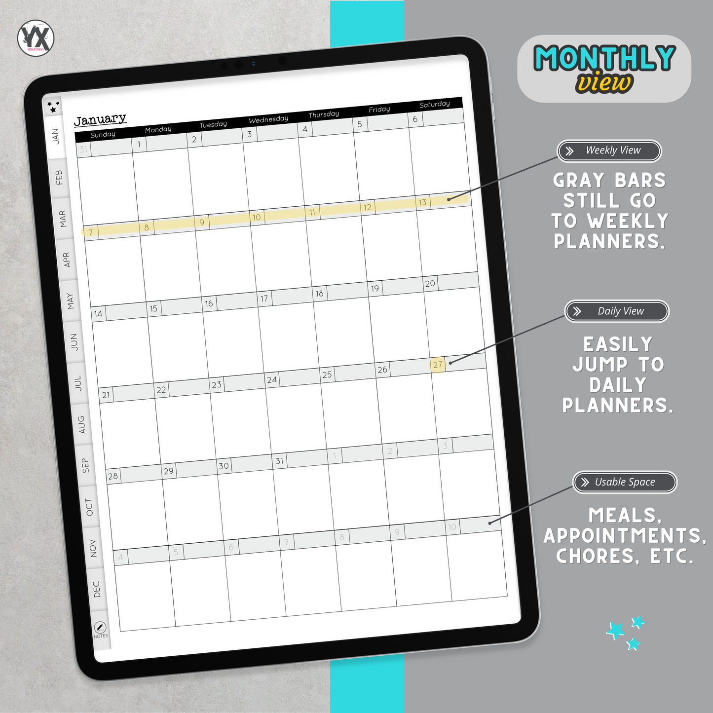 Left-Handed 2024 Planner -- Lightning Cover