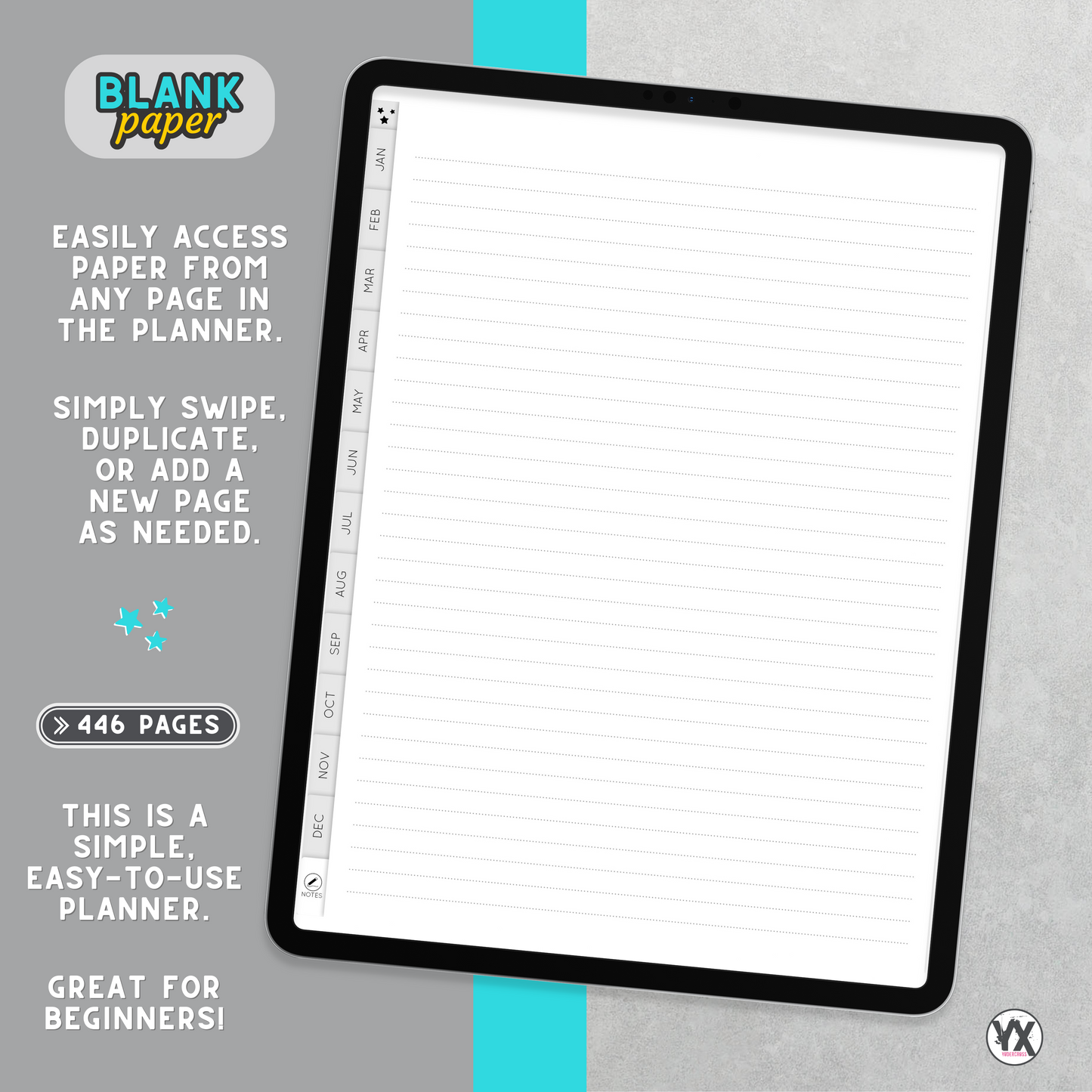 Left-Handed 2024 Planner -- Lightning Cover