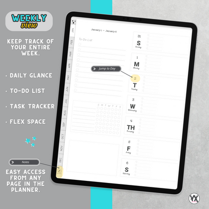 Left-Handed 2024 Planner -- Lightning Cover