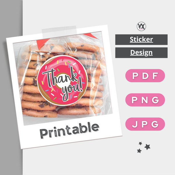 Thank You - Donut Tag Printable