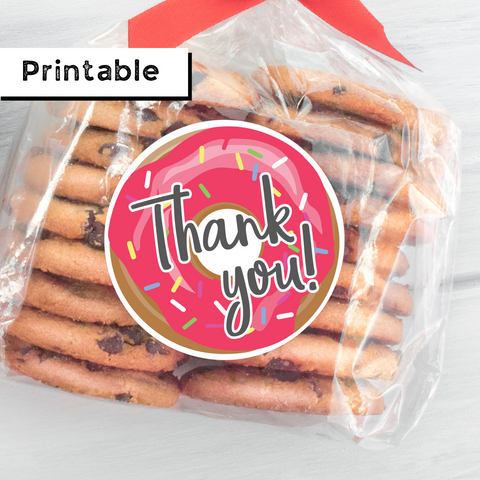 Thank You - Donut Tag Printable