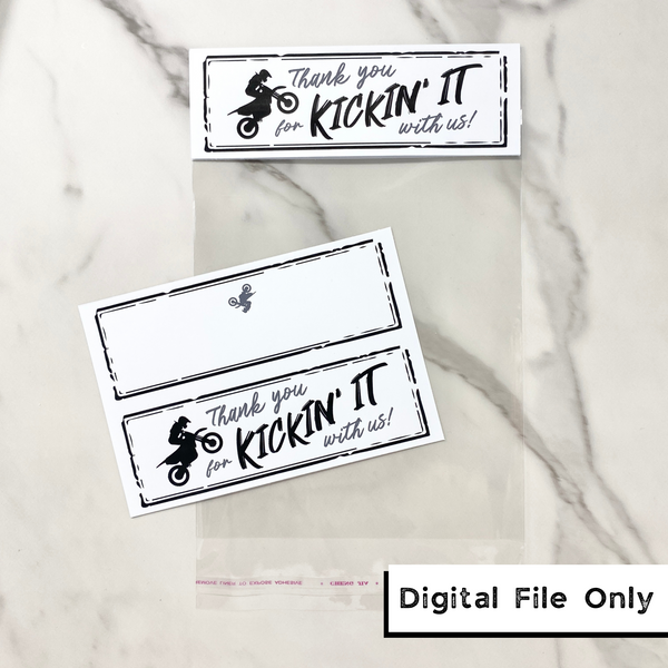 Thank You For Kickin' It With Us - Motocross Bag Topper
