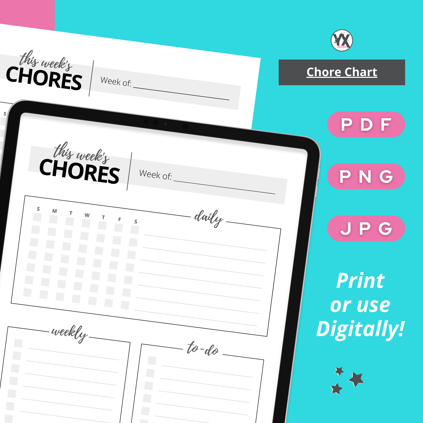 Weekly Chore Chart PDF