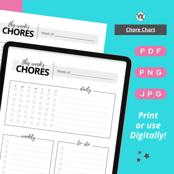 Weekly Chore Chart PDF