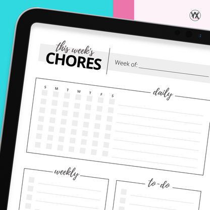 Weekly Chore Chart PDF