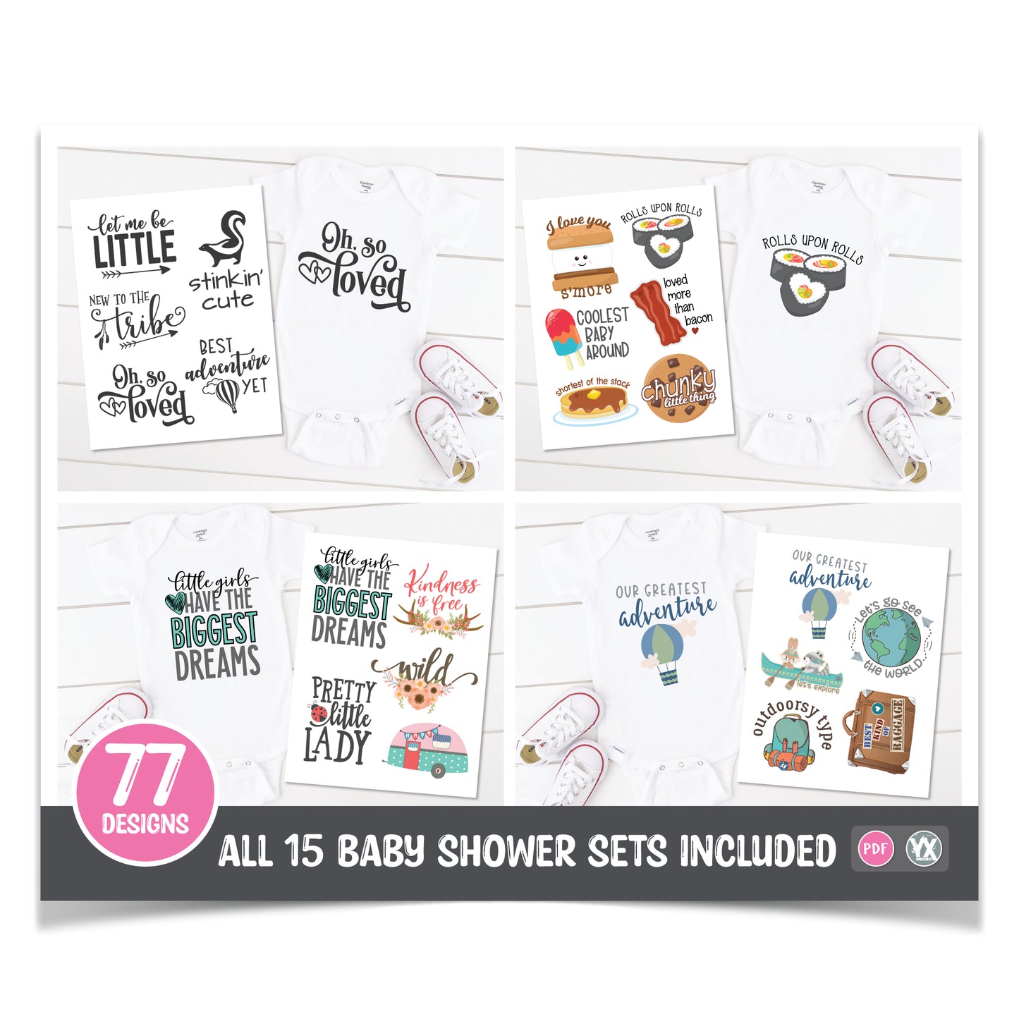 Entire Baby Shower Collection (All 15 Digital Sets)