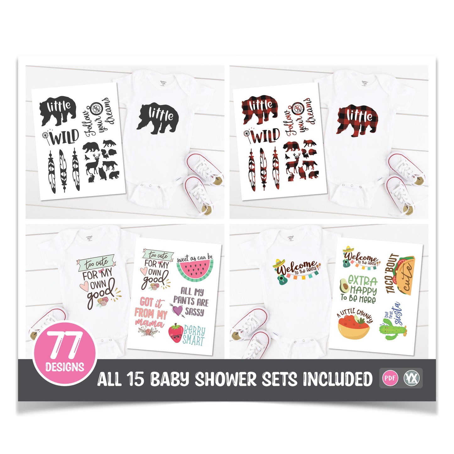 Entire Baby Shower Collection (All 15 Digital Sets)