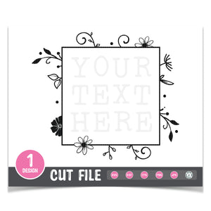 Floral Frame Coverplate SVG Cut File