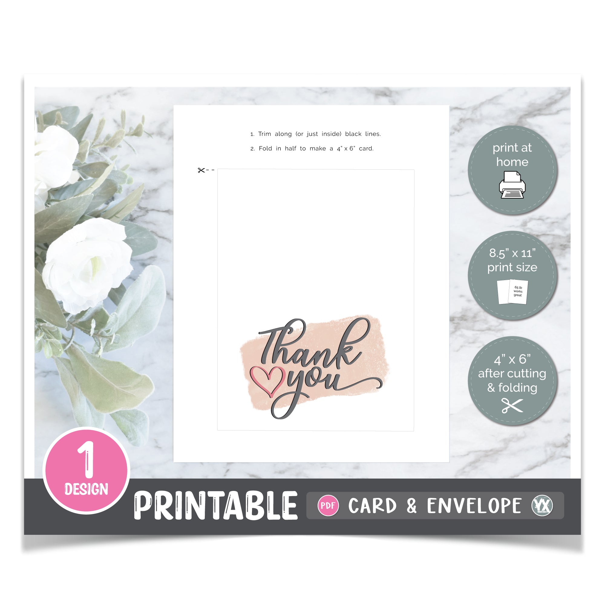 Printable Thank You Card