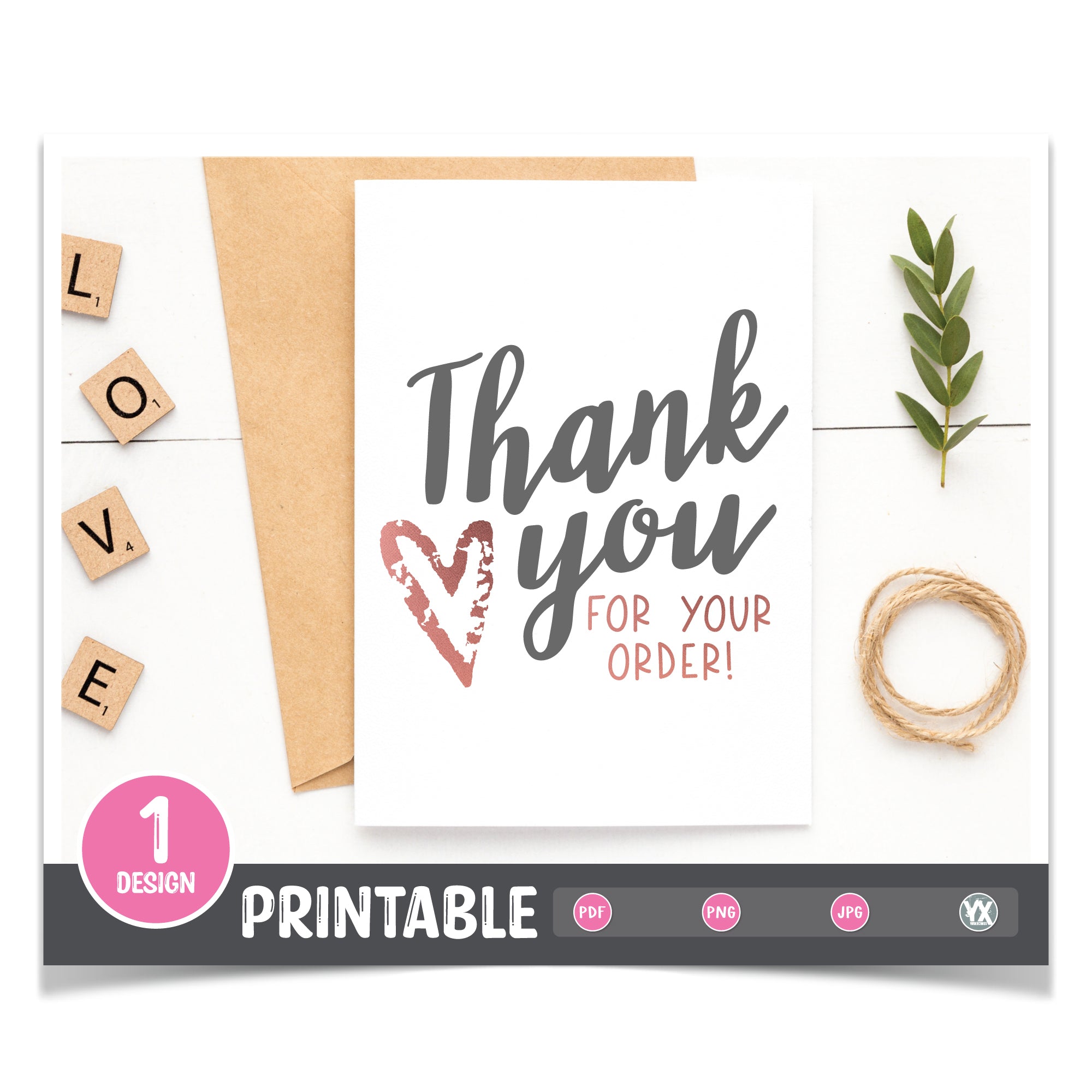 Thank You For Your Order Printable