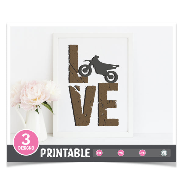 Motocross Nursery Prints - Set of 3