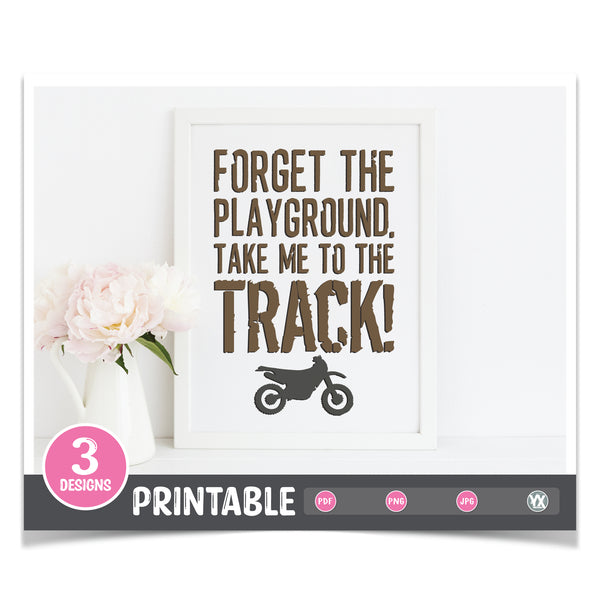 Motocross Nursery Prints - Set of 3