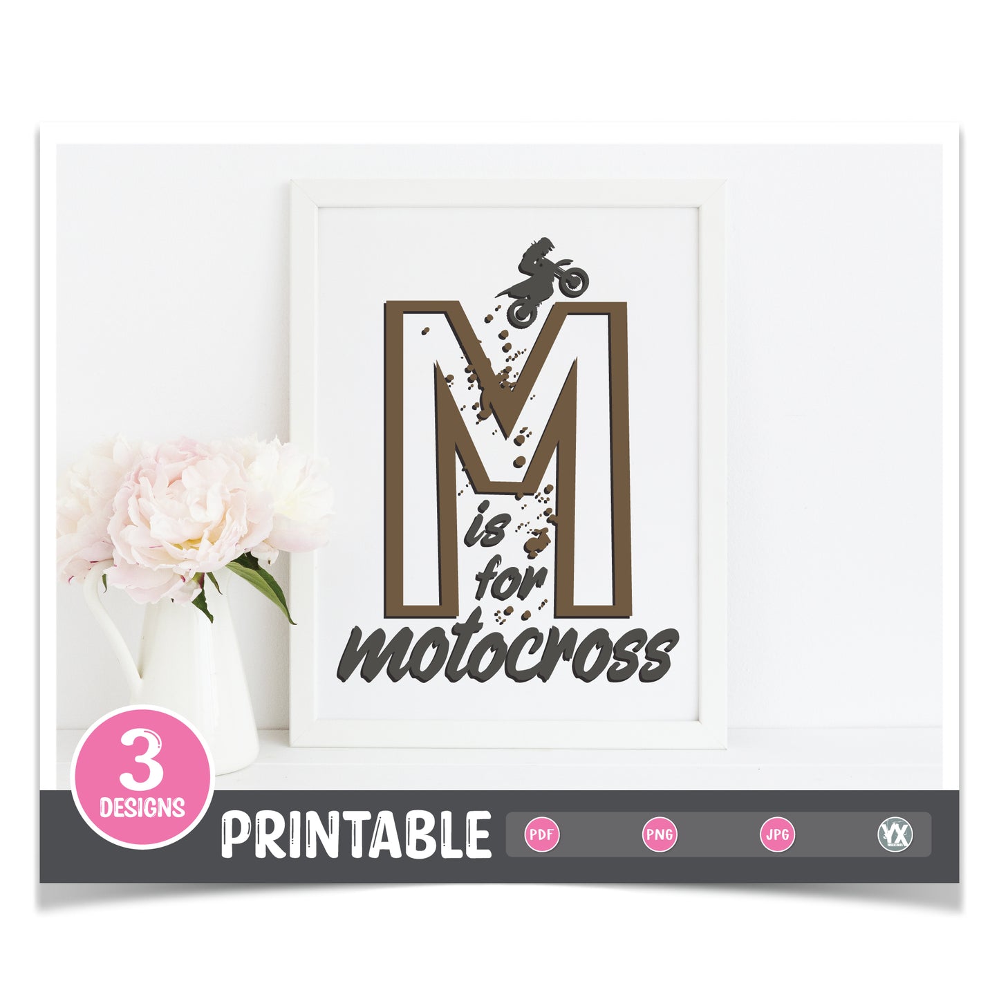 Motocross Nursery Prints - Set of 3