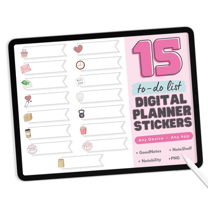 To Do List Tags Digital Planner Stickers