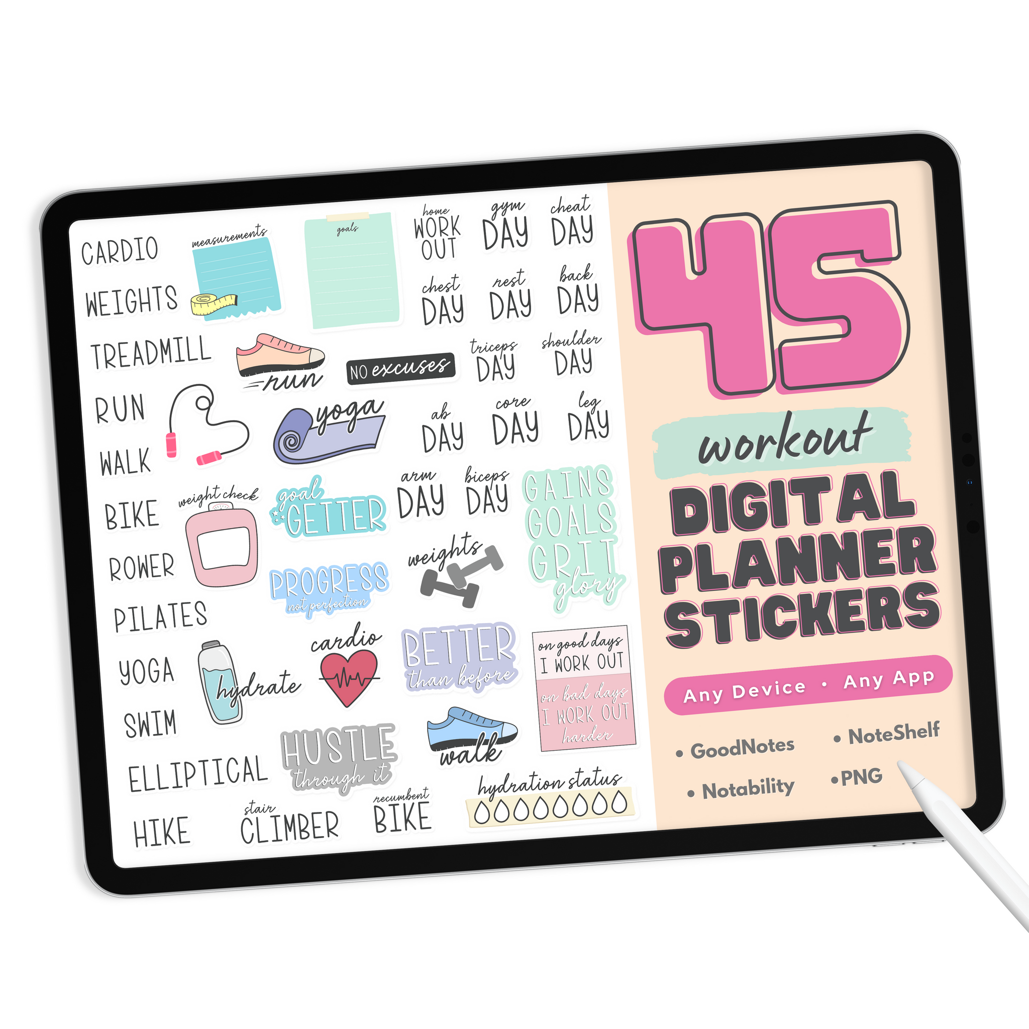 Workout Digital Stickers