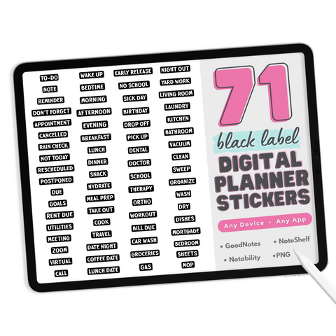 Label Digital Planner Stickers