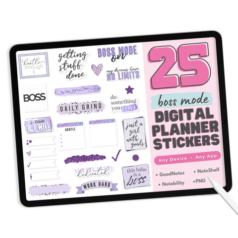 Boss Mode Digital Planner Stickers
