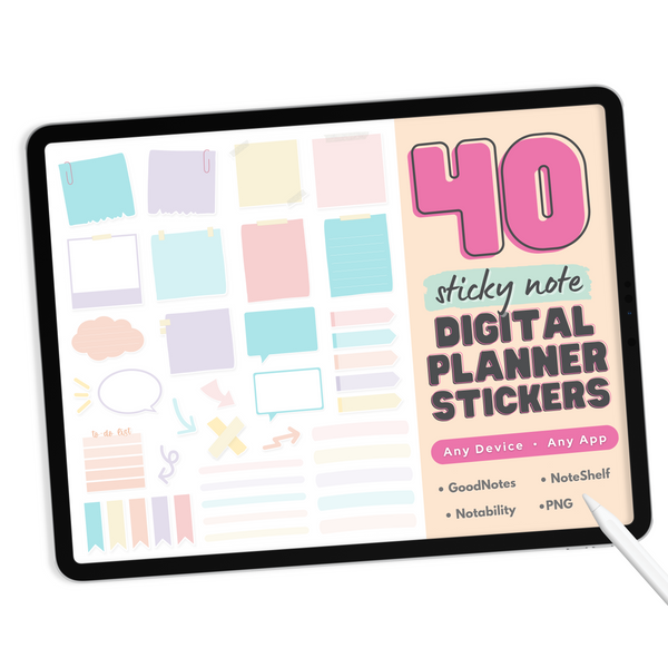 Sticky Note Digital Planner Stickers