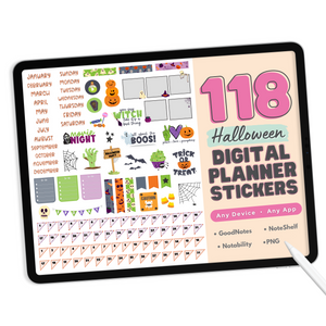 Halloween Digital Planner Stickers