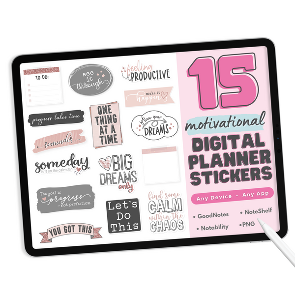 Motivational Digital Planner Stickers