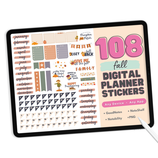 Fall Digital Planner Stickers