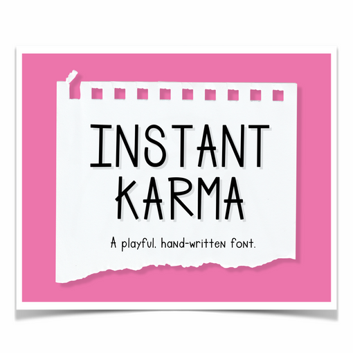 Instant Karma Font