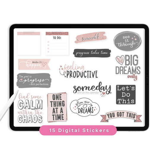 Motivational Digital Planner Stickers