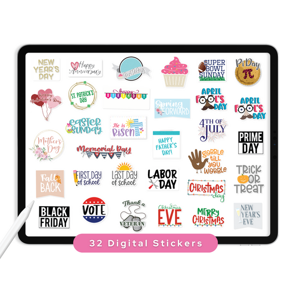 Holiday Digital Planner Stickers