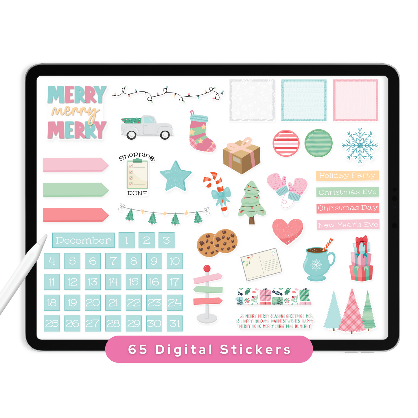 Christmas Digital Planner Stickers