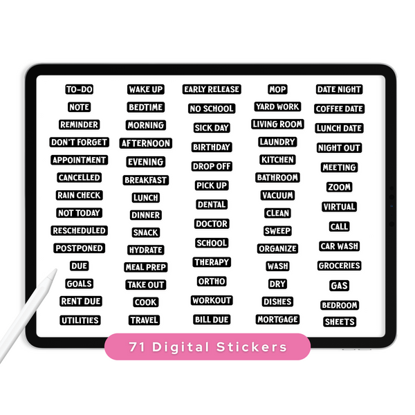 Label Digital Planner Stickers