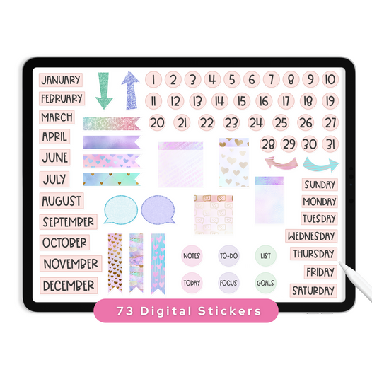 Pastel Digital Planner Stickers