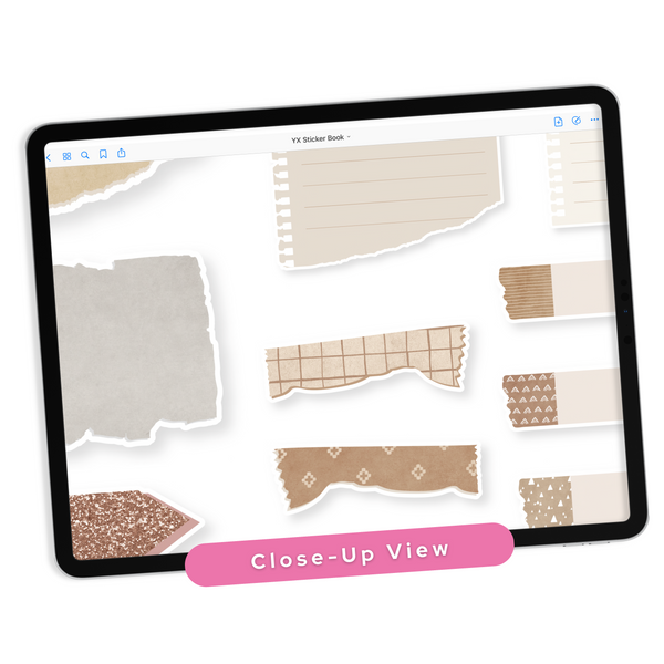 Scrap Paper Digital Planner Stickers