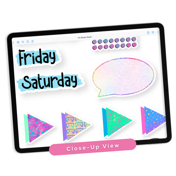90s Memphis Digital Planner Stickers