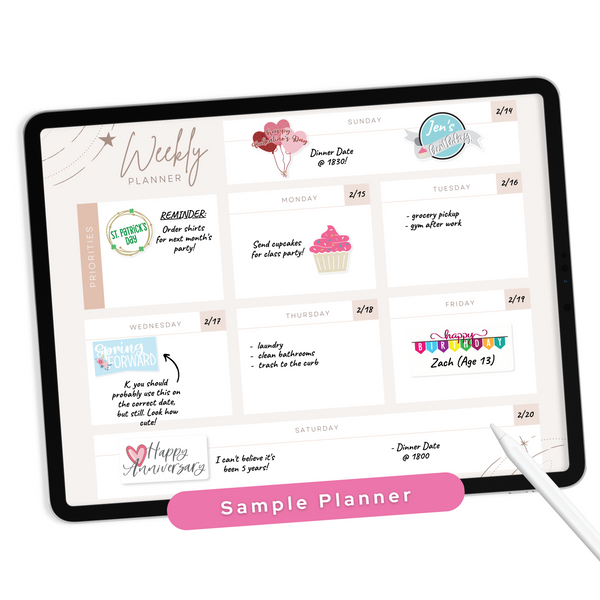 Holiday Digital Planner Stickers
