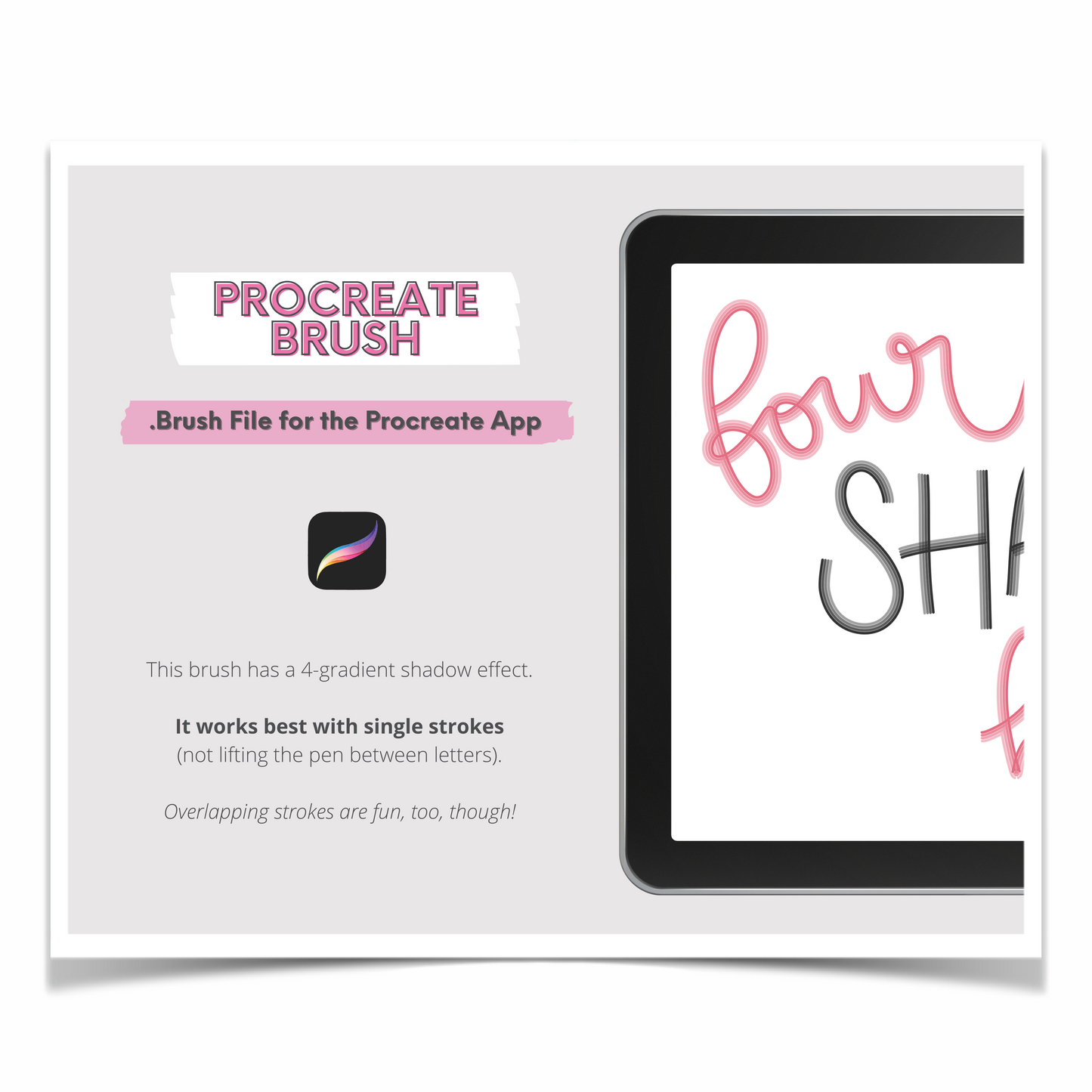 Four Shadow Brush for Procreate