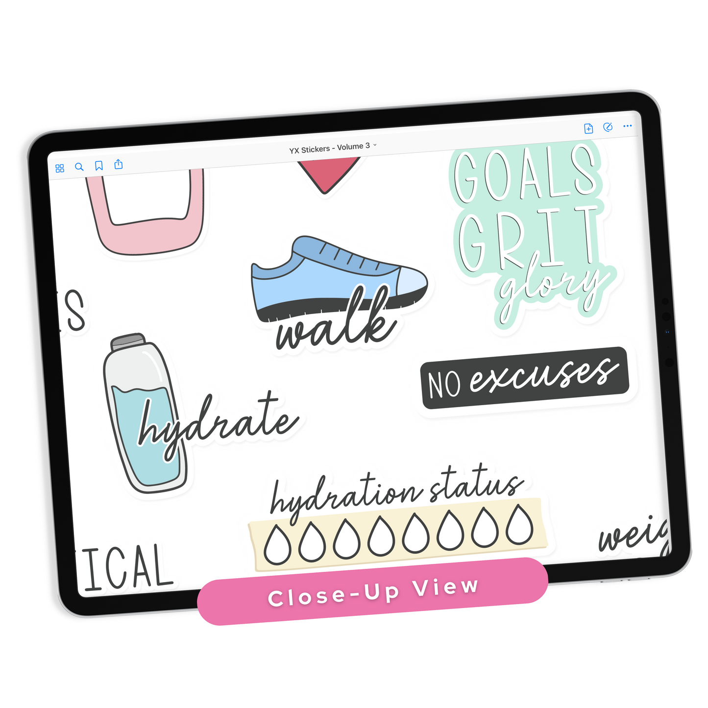 Workout Digital Planner Stickers