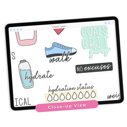 Workout Digital Planner Stickers