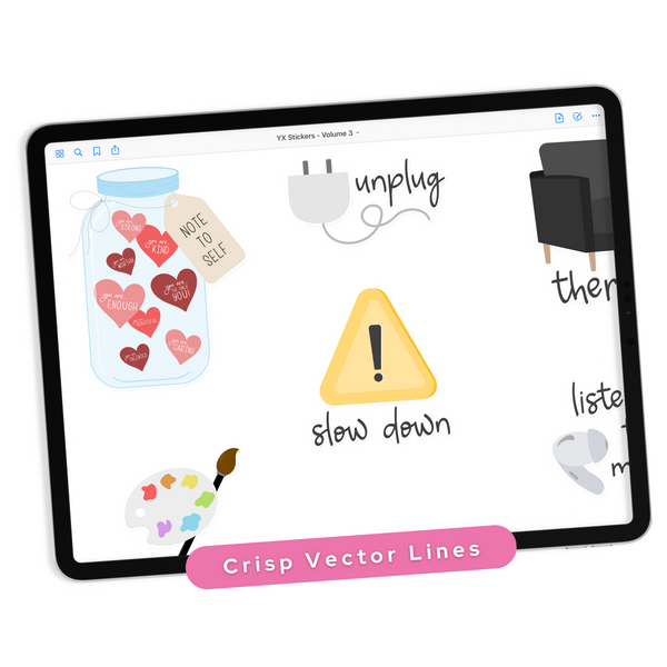 Self-Care Digital Planner Stickers