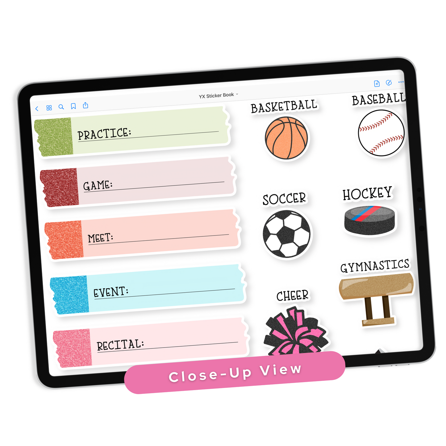 Extracurricular Digital Planner Stickers