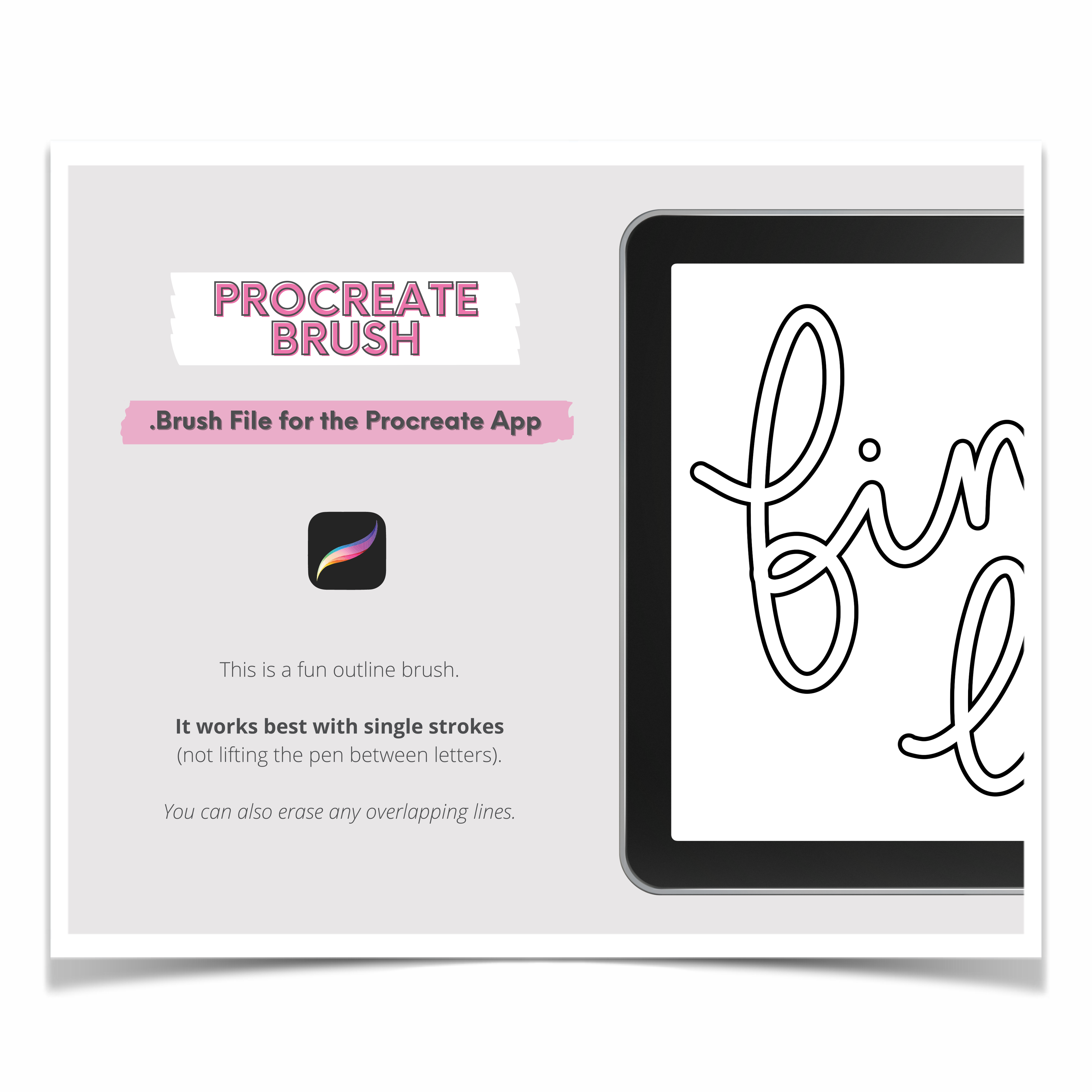 Fine Line Brush for Procreate