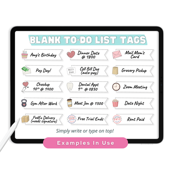 To-Do List Digital Planner Stickers