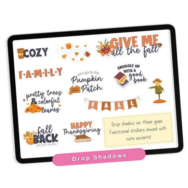 Fall Digital Planner Stickers