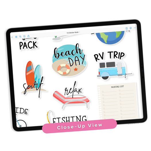 Travel Digital Planner Stickers