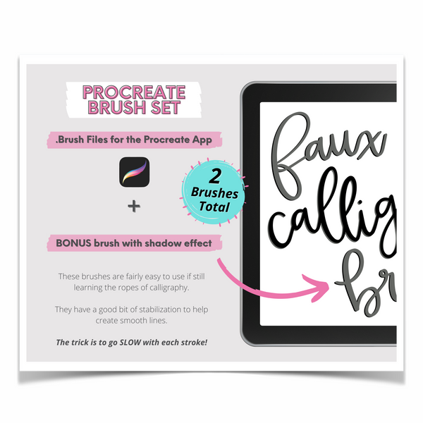 Faux Calligraphy Brushes for Procreate