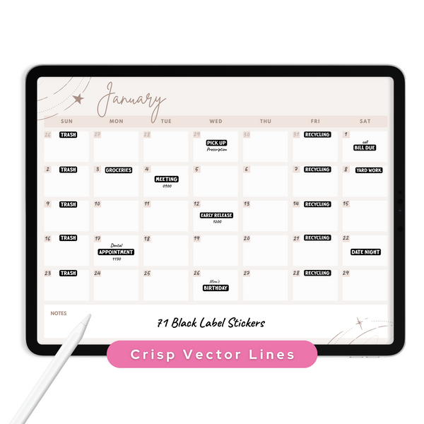 Label Digital Planner Stickers