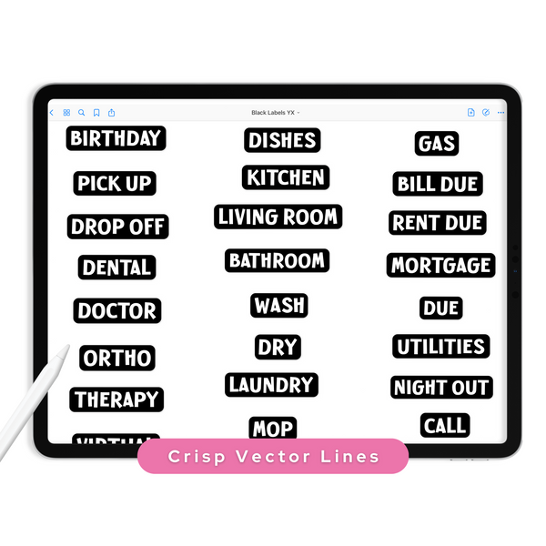 Label Digital Planner Stickers