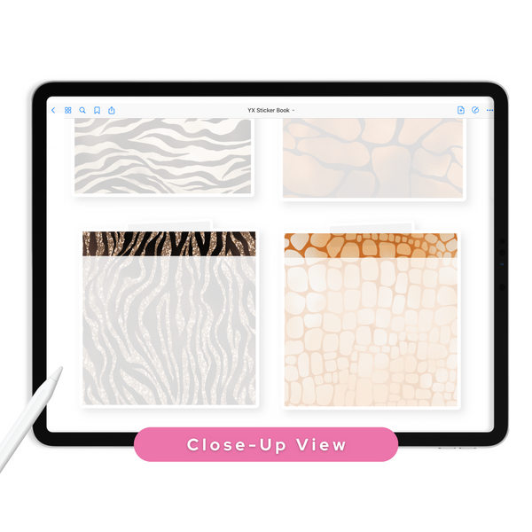 Animal Print Digital Planner Stickers