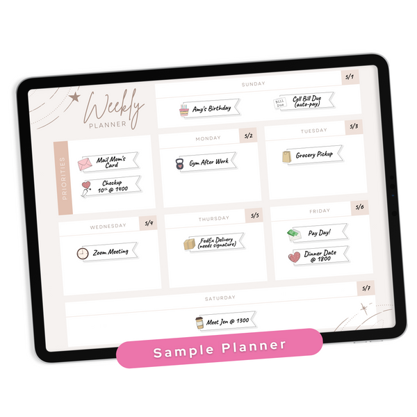 To-Do List Digital Planner Stickers