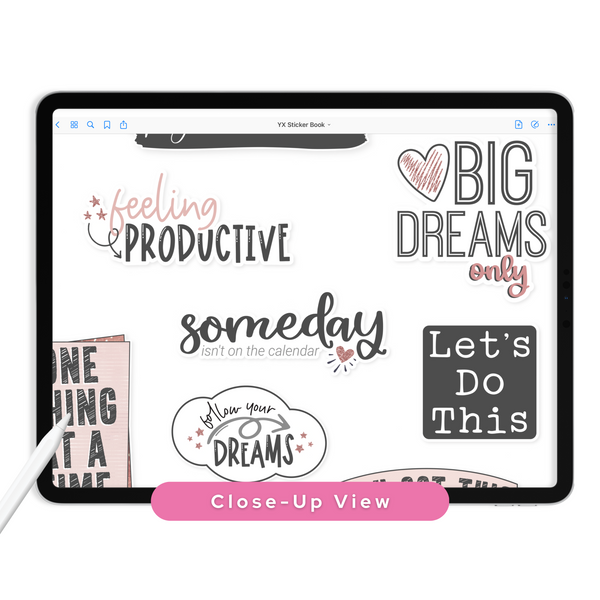 Motivational Digital Planner Stickers
